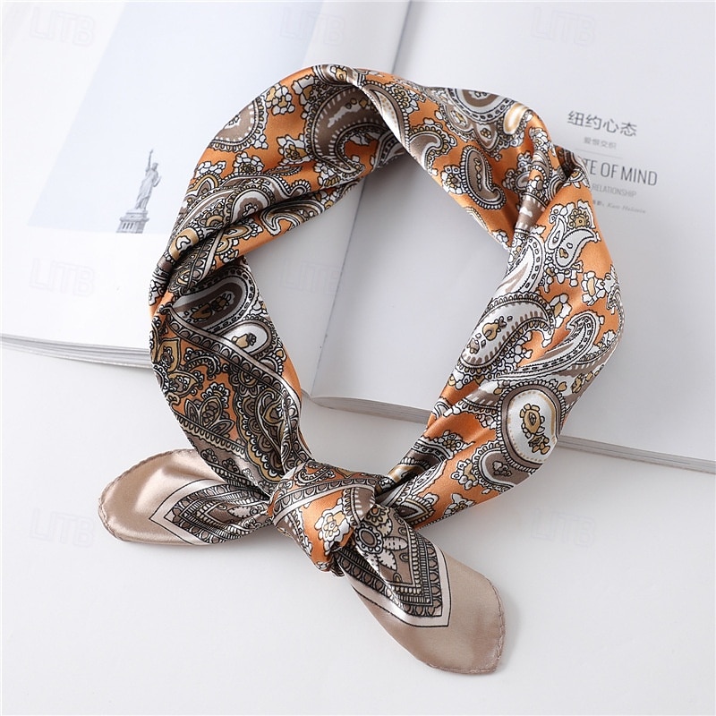 Damen Quadratischer Schal Infinity-Schal Täglich Outdoor Straße Schwarz Orange Khaki Schal Blumen 2026 - $11.49 –P1