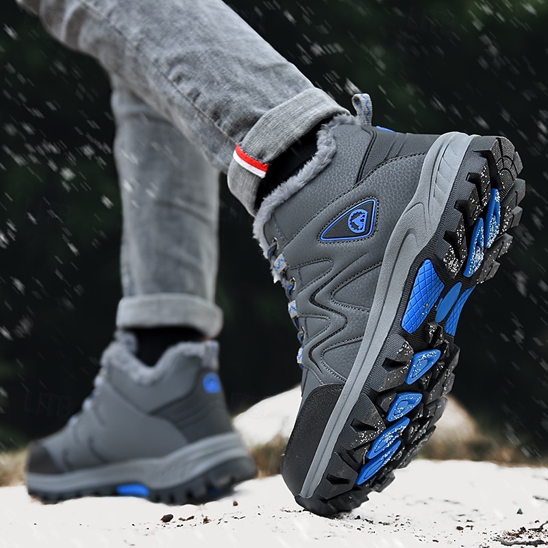 Schwarze Herren-Winterwanderstiefel, wasserdicht und isoliert, ideal für Schnee, Wanderungen und Outdoor-Abenteuer, robustes Schuhwerk für kaltes Wetter und unwegsames Gelände 2026 - $46.99 –P4