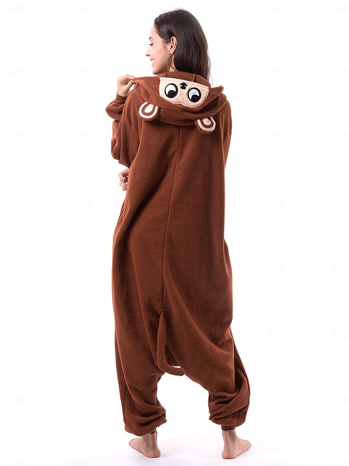Kigurumi Pajamas Group Costume Onesie Costume Animal Monkey Warm Comfy Hooded Fleece Adults' Men's Women's Unisex Halloween Carnival Party Performance Homewear Dress Up 2026 - $44.99 –P4