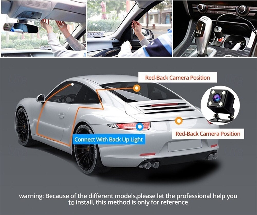 Сенсорный экран 4 1080p видеорегистратор заднего вида с камерой видеорегистратор высокой четкости с двумя объективами 2026 - $58.99 –P15