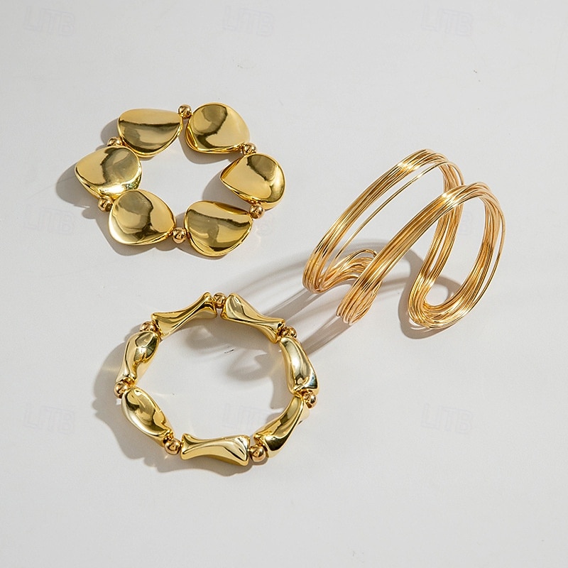 Samba Kiegészítők Boho Arany Színű Rétegezhető Karkötők - Műgyöngyök Széles Karperecek és Geometrikus Charm Bangle Nőknek Előadás Jelmez 2026 - $9.49 –P11