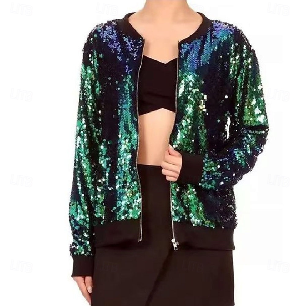 רטרו\וינטאג' שנות ה-80 חליפות ובלייזרים שרוולים ארוכים דיסקו פאייטים תחפושות בגדי ריקוד נשים האלווין (ליל כל הקדושים) קרנבל הצגה מצעד הגאווה חודש הגאווה מבוגרים מעיל 2026 - $44.99 –P3