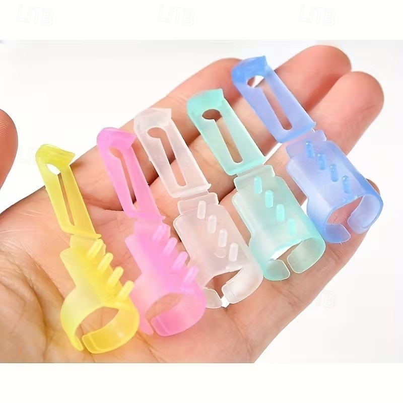 10 stk. garnføringsring, hekle- og strikkeverktøy, justerbare garnholdere for enkel håndverk, viktig tilbehør for strikking og hekleprosjekter 2026 - $10.99 –P1