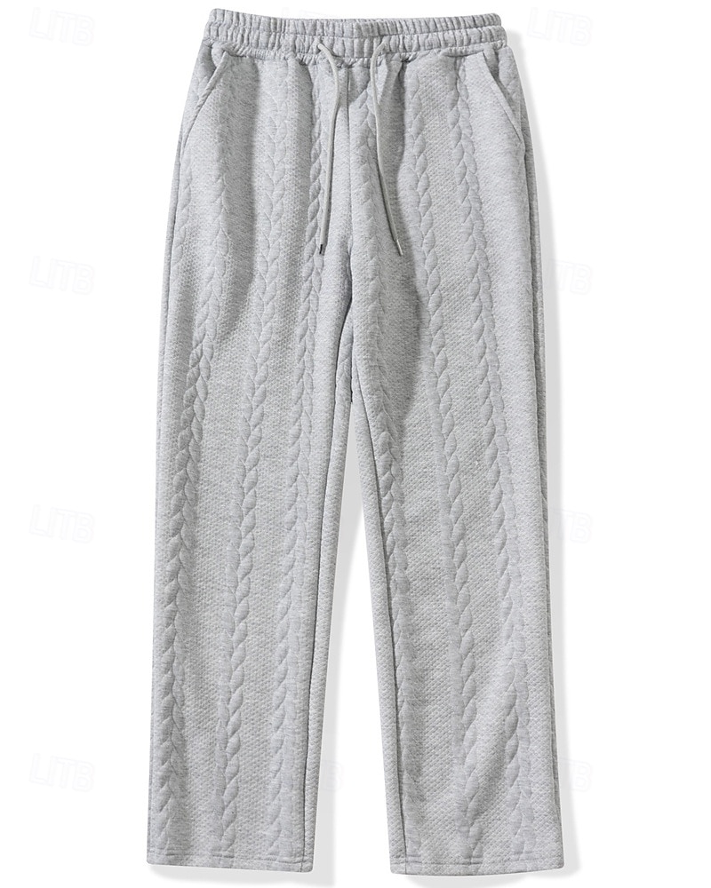 Voor heren Joggingbroeken Broek Joggingbroek met rechte pijpen Jacquard Trekkoord Zak Effen Comfort Zacht Casual Dagelijks Buiten Vakantie Modieus Zwart Oranje Micro-elastisch 2026 - $24.99 –P18