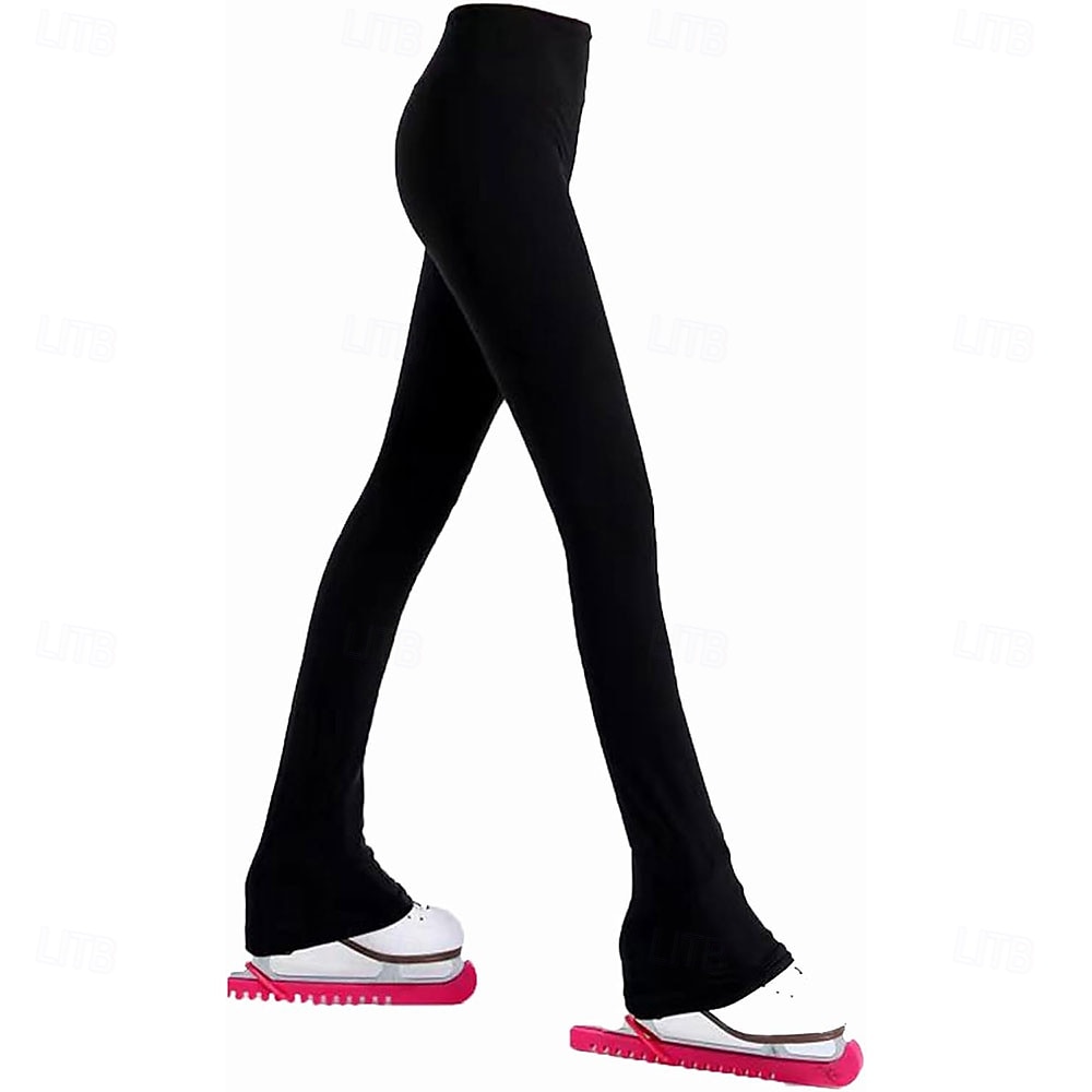 2026年 フィギュアスケートパンツ レディース 女子 アイススケート ボトムス ブラック ストレッチ トレーニング 競技 スケートウェア 保温 暖かい クリスタル/ラインストーン アイススケート フィギュアスケート  コレクション – $72.99 –P2