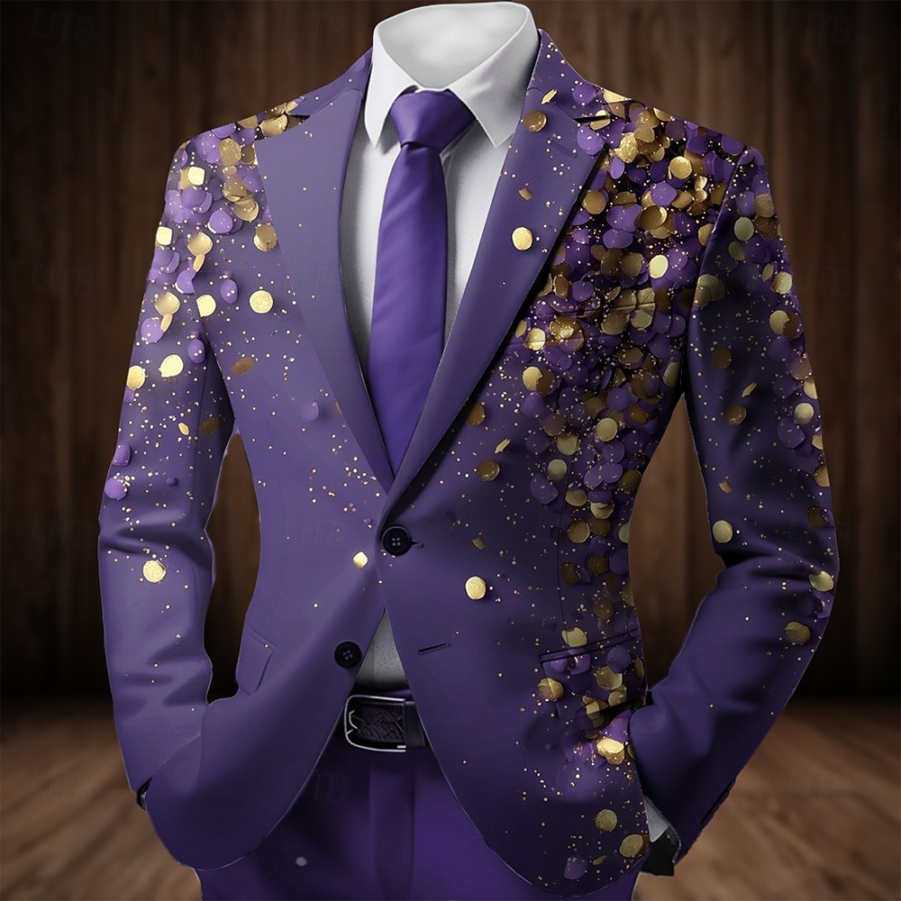 Carnevale Per uomo Grafico Giacca blazer Cappotto Di tendenza Confortevole Traspirante Artistico Casual Abbigliamento da sera Festival Stampa 3D Bottoni Multi-tasche Tutte le stagioni Dentellato del 2026 a $85.99 –P1