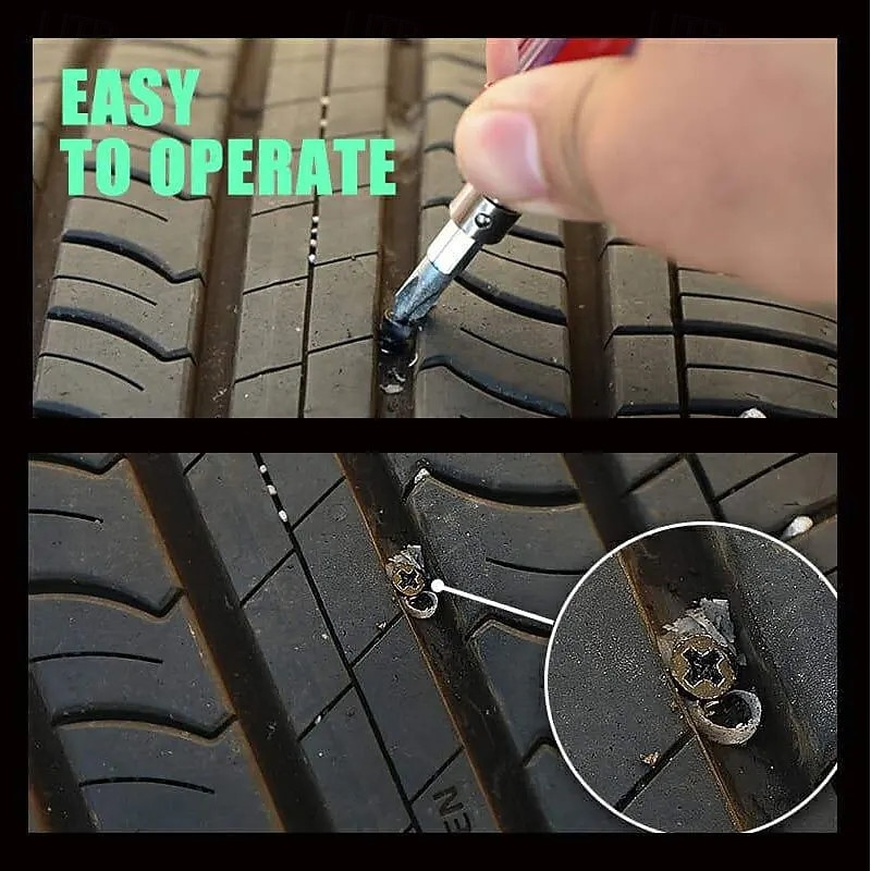 30Pcs Car Motorcycle Vacuum Tyre Repair Nails Truck Scooter Bike Tire Puncture Repair Tubeless Tools Rubber Metal Accessories  (15L&15S) 2026 - $12.99 –P3