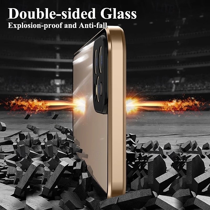 Phone Case For iPhone 17 Pro Max 17 Air 16 15 14 Pro Max Plus Magnetic Adsorption Crystal Clear Detachable Transparent Magnetic Armor Tempered Glass Metal 2026 - $20.99 –P7