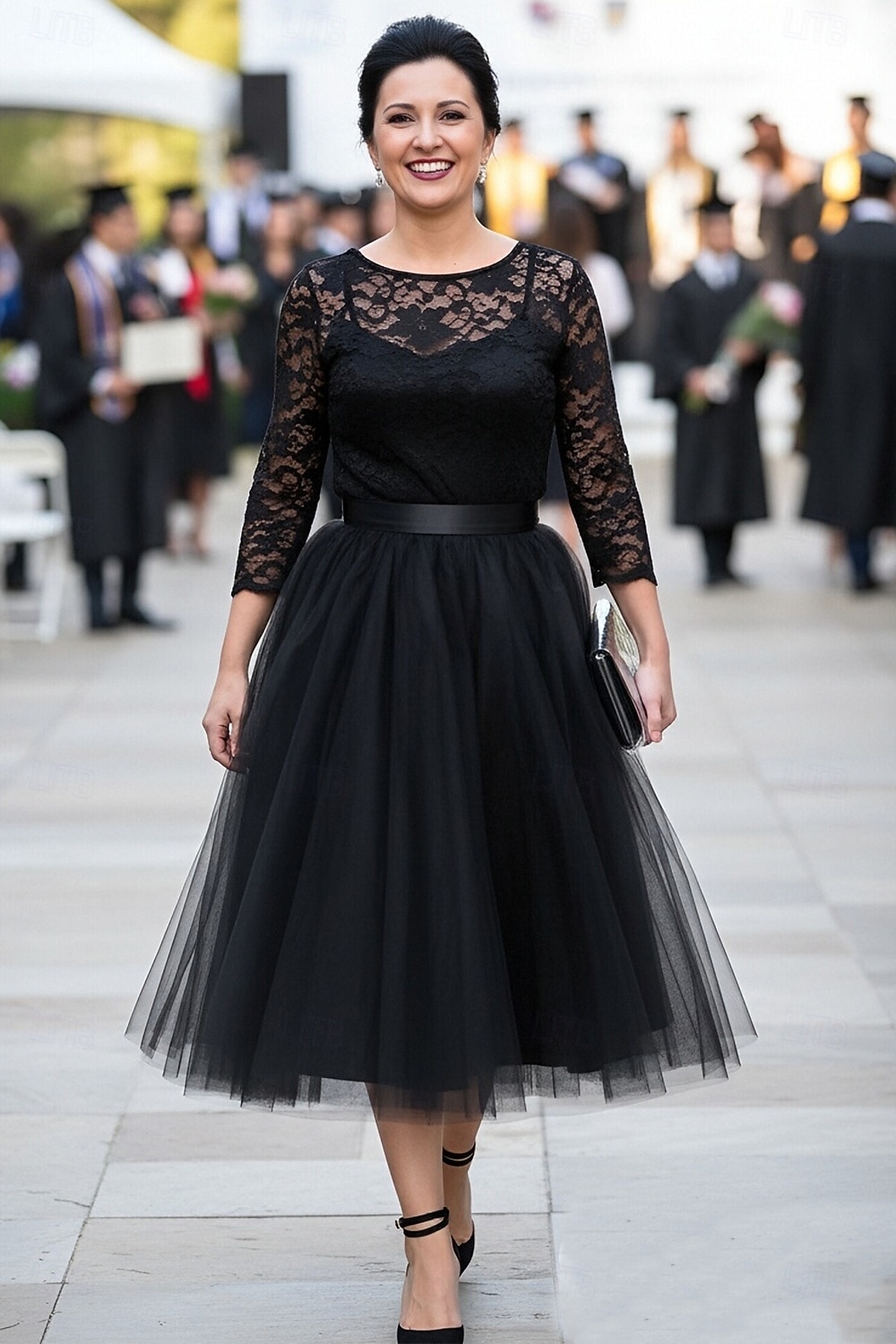 A-Line Ankle Length Party Dress Cocktail Dress Wedding Guest Dress Mother  of the Bride Dress