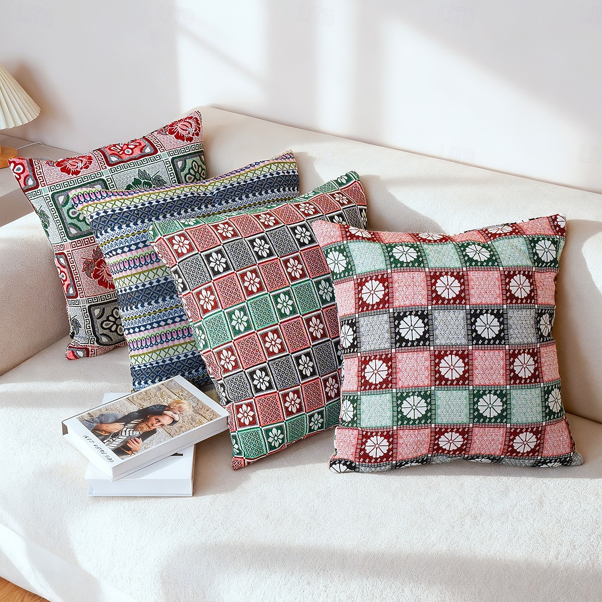 modern minimalistisk kudde, färgglatt rutigt kuddfodral för sovrum, vardagsrum, soffa, dekorativt örngott, snygg heminredningsdetalj 2026 - $7.99 –P1