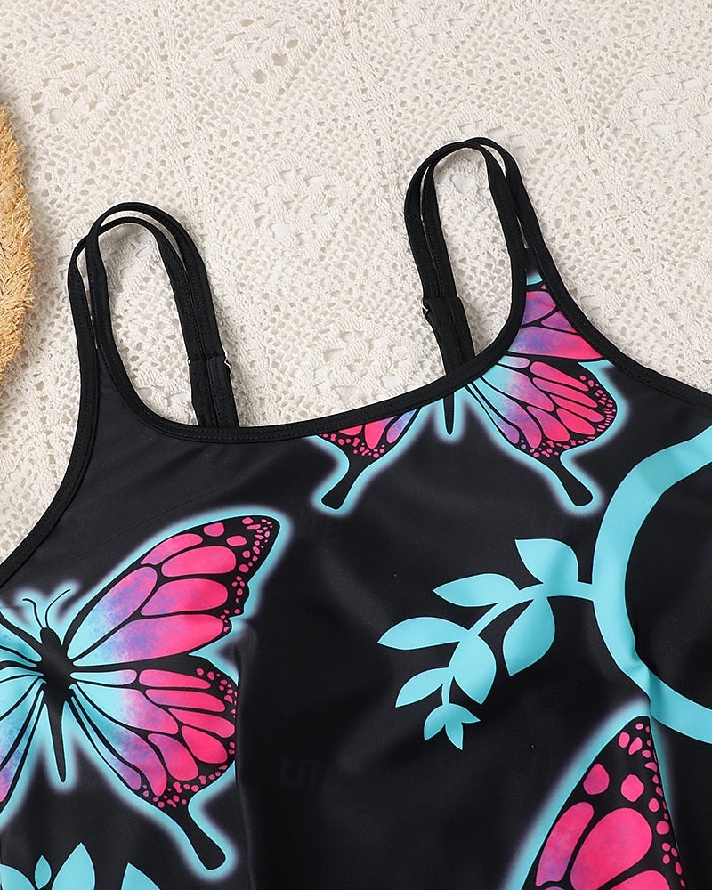 Dame Badedrakt Bikinikjole 2 deler Trykket Ultralett (UL) Elastisk Ermeløs Badetøy Surfing Snorkling Sommer 2026 - $20.99 –P14