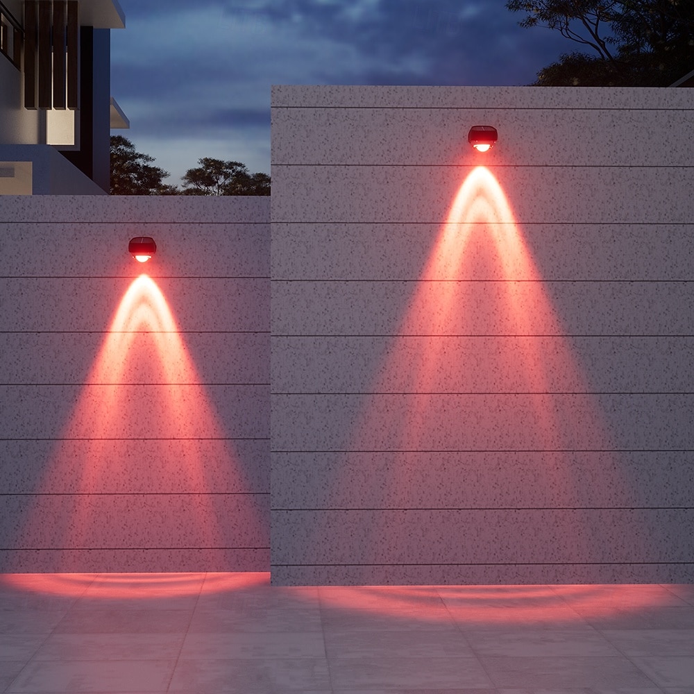 2/4 Stück Solar-Außenwandleuchten, helle, wasserdichte Leuchten für Terrasse, Hof, Straße, Veranda, Zaun, Garage, Garten – perfekte Dekoration 2026 - $28.99 –P9