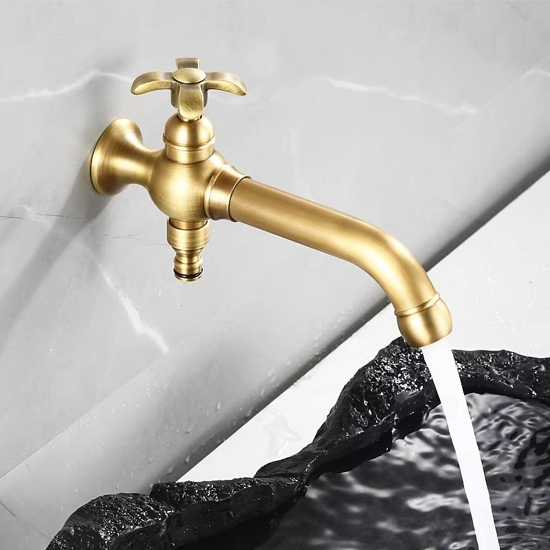 Ванная раковина кран - Вращающийся Хром Монтаж на стену Одной ручкой одно отверстиеBath Taps 2026 - $161.99 –P2