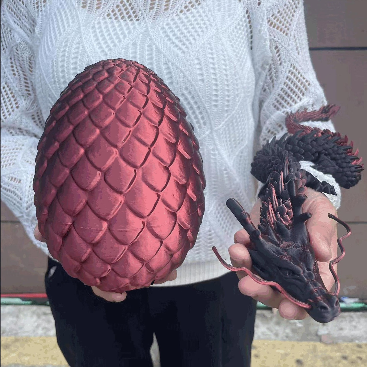 Large 3D Printed Dragon with Easter Egg,Big Articulated Dragon Fidget Home Decor, Desk Pet, Christmas Birthday Gift 2026 - $28.99 –P6