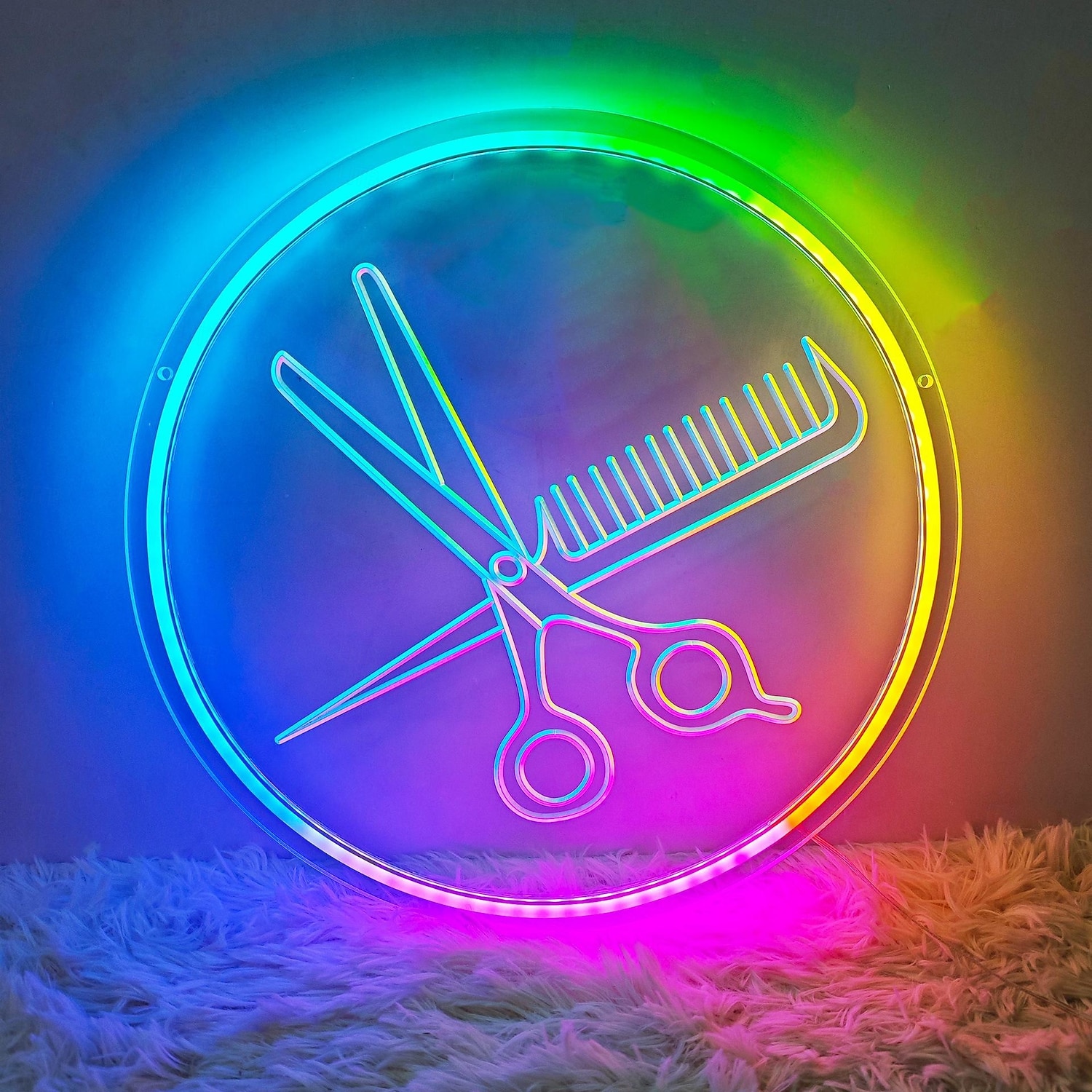 Lumières néon colorées, salle d'e-sport, salle de jeux, appliques murales décoratives RGB, suspensions, télécommande USB de 2026 ? $41.59 –P5