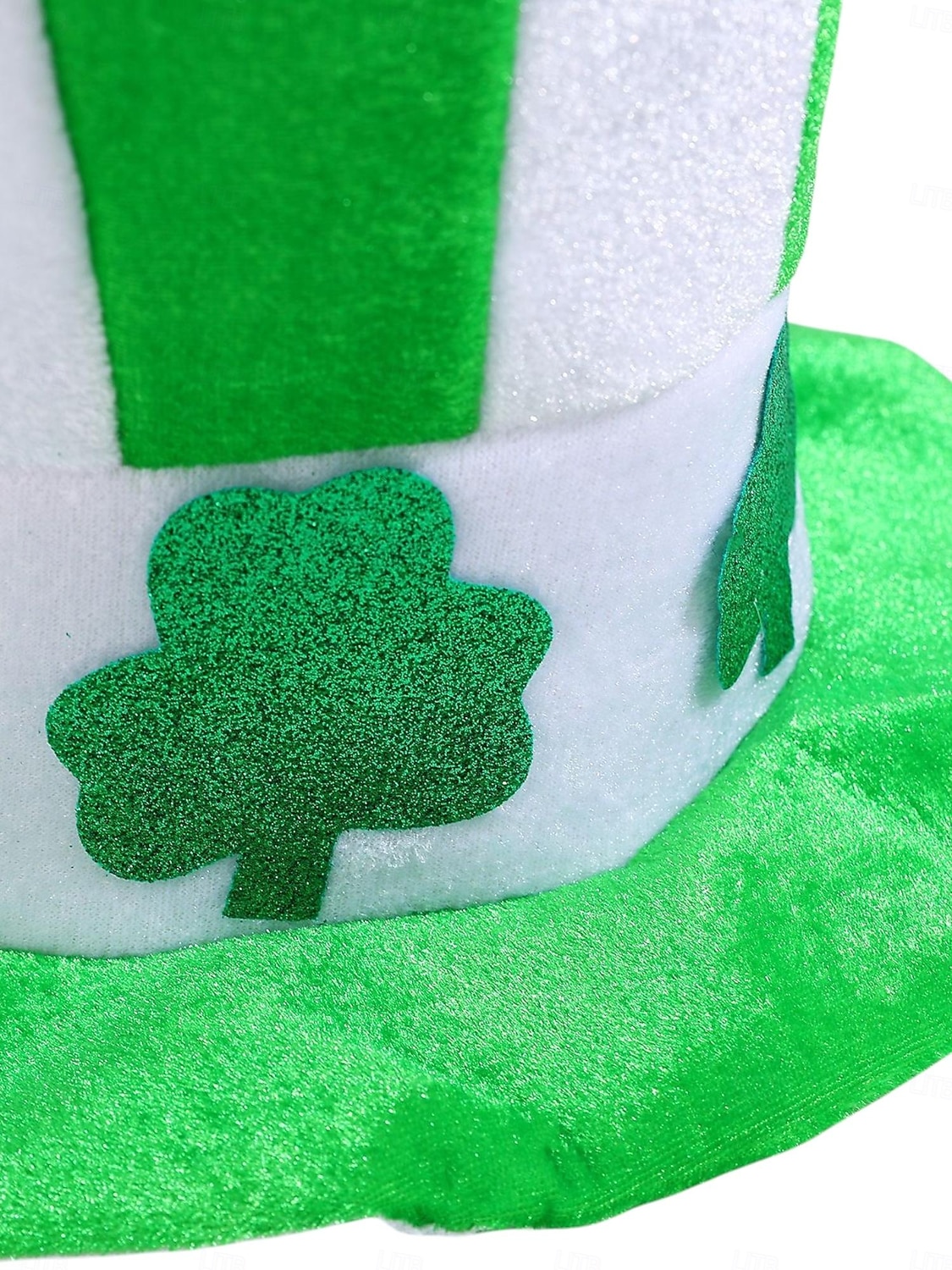 pánská zelená na Den svatého Patrika &Bílý pruhovaný skřítkový klobouk s trojlístky – slavnostní pokrývka hlavy pro oslavy Dne svatého Patrika 2026 - $14.99 –P5