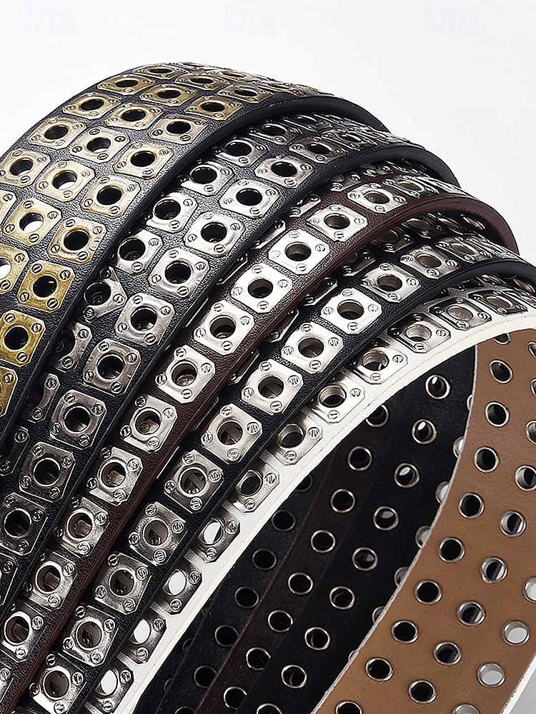 Miesten Monivärinen Keinonahkainen Kivimurto-aukko Vö – Steampunk Punk Rock tai Karnevaalinaamiaisaskel 2026 - $14.99 –P9