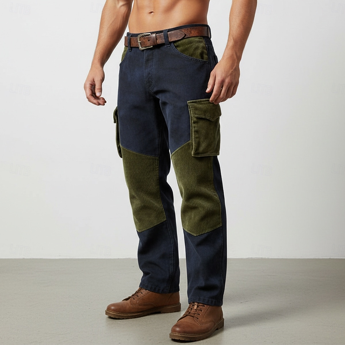 Per uomo Pantaloni Cargo Pantaloni Pantaloni in velluto a coste Pantaloni in finta pelle scamosciata Pantaloni casual Tasca Elastico in vita Multi-tasche Semplice Comodità Morbido Lunghezza intera del 2026 a $22.99 –P4