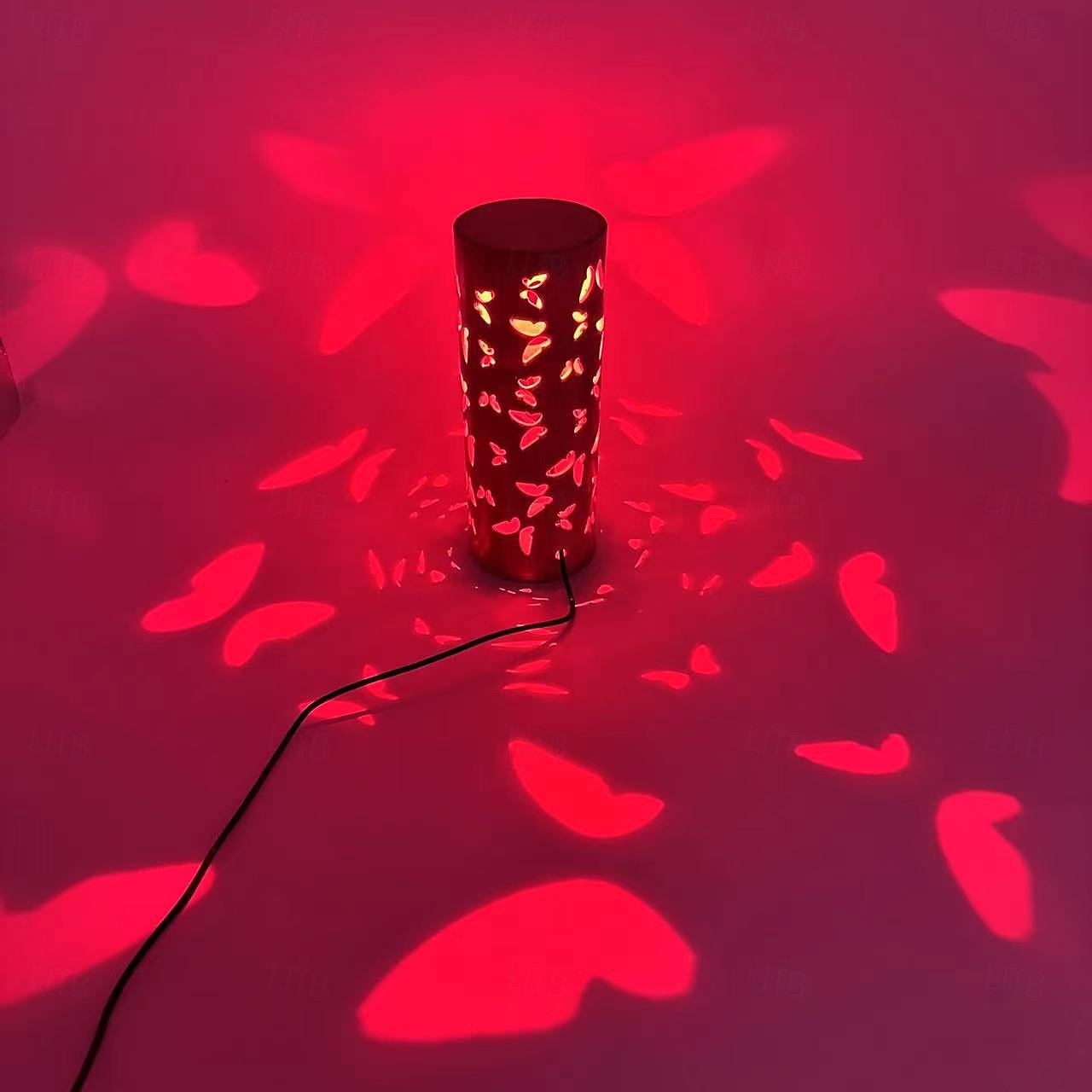 Lampă de proiecție cu fluture din bambus, sursă de alimentare USB, lampă de decor pentru dormitor, sufragerie, noptieră, lumină de noapte, înălțime 20 cm 2026 - $28.99 –P6
