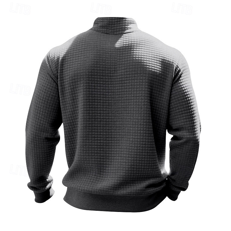 Herr Tröja Kvartströja med dragkedja Svart Ljusgrå Halv dragkedja Slät Ledigt Dagligen Sport & Utomhus Streetwear Grundläggande Höst Vinter Kläder Pull Tröjor Långärmad 2026 - $24.99 –P21