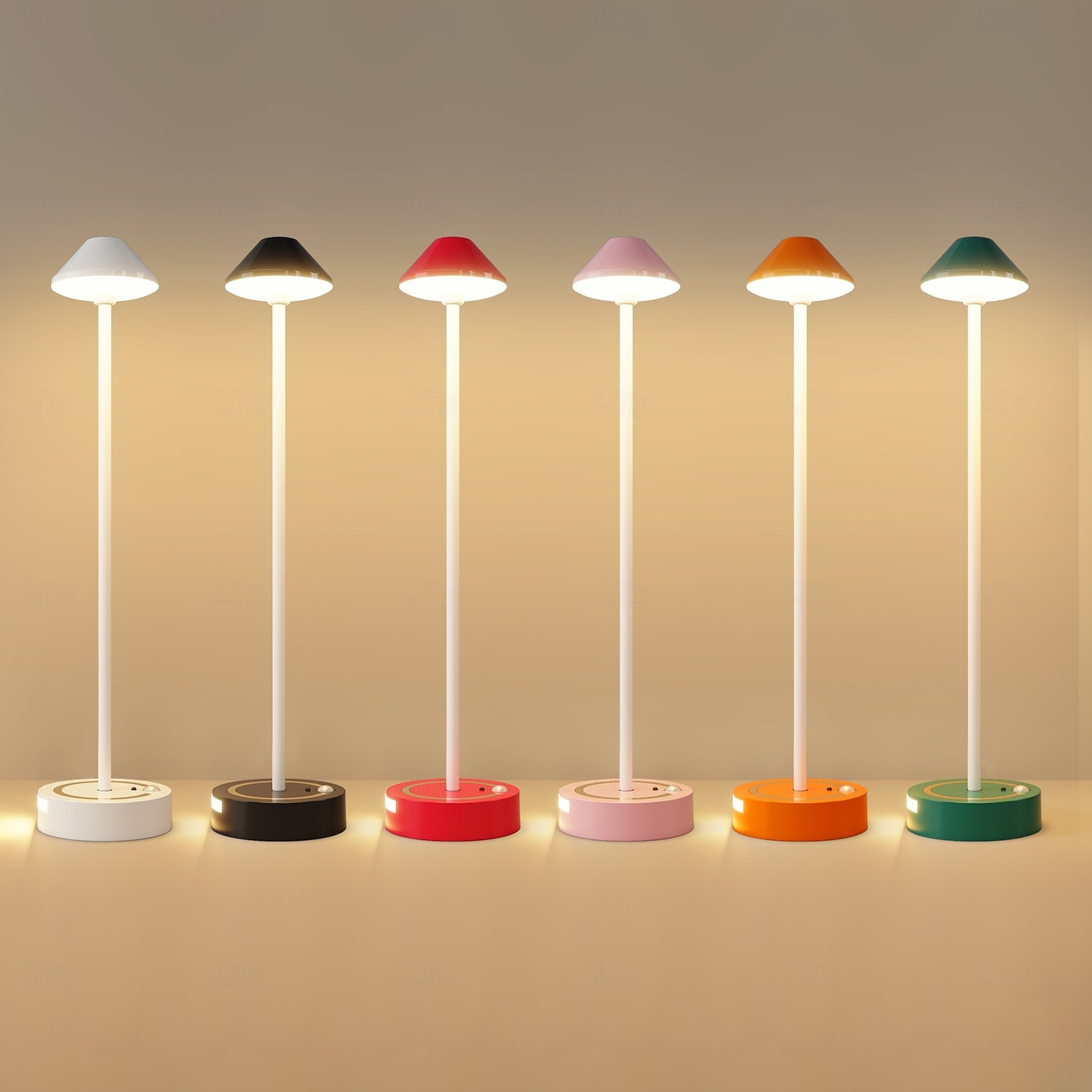 Cordless Table Lamps Rechargeable, Battery Operated LED Desk Lamp Outdoor Waterproof Portable Touch Dimmable Table Night Light for Patio Restaurant Dining Home Black 2026 - $27.99 –P11