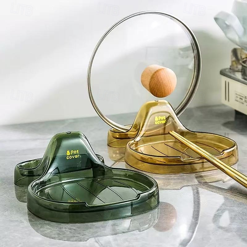Confezione da 2 porta spatole da cucina multifunzione con supporto per coperchio per fornelli, porta mestoli per evitare che l'acqua goccioli per accessori da cucina del 2026 a $13.99 –P7