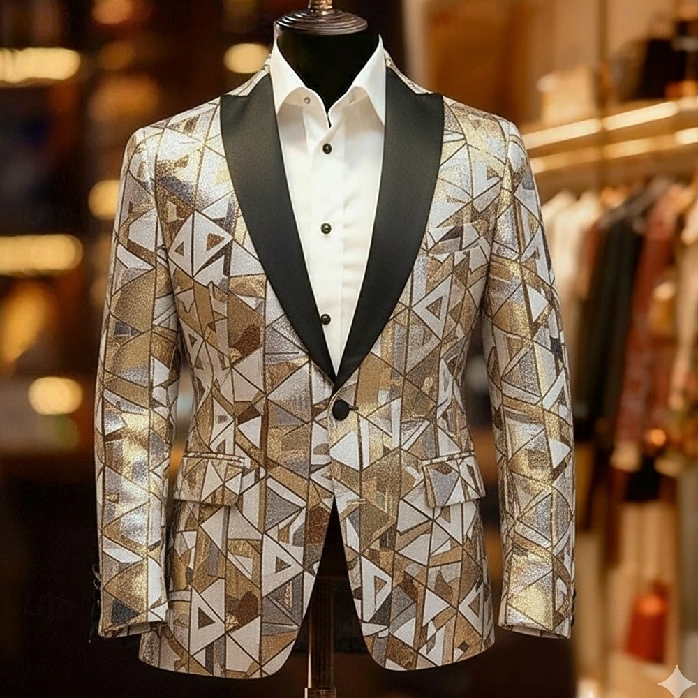 Per uomo Geometrico Blocco di colori Giacca blazer Cappotto Confortevole Traspirante Artistico Casual Quotidiano Abbigliamento da sera Festival Stampa 3D Bottoni Multi-tasche Tutte le stagioni del 2026 a $85.99 –P1