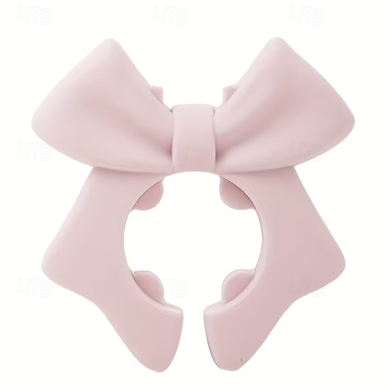 2 ks silikonových podpěr na poklici ve tvaru mašle, roztomilý růžový design mašle, bezpečné uchycení lžiček &metly, držák na kuchyňské náčiní, držák na kuchyňské náčiní, prostorově úsporný kuchyňský 2026 - $10.49 –P14