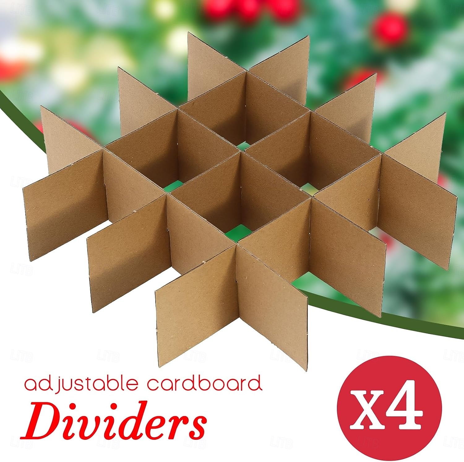 Vánoční dekorace, organizér, držák na ozdoby, úložný box na vesničku, úložný box na ozdobné koule, úložný box na vánoční dekorace 2026 - $38.99 –P3