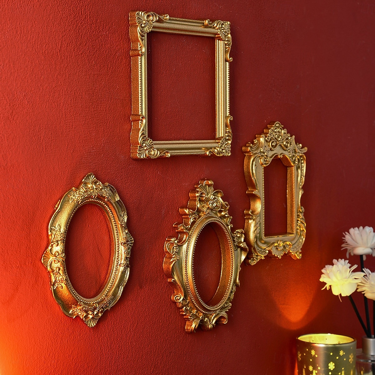 1 szt. Materiał żywiczny w stylu europejskim, trójwymiarowa, wzorzysta złota rama do dekoracji, dekoracja ścienna DIY, odpowiednia do zdjęć, dekoracja salonu, dekoracja miniaturowego domu 2026 - $9.99 –P5