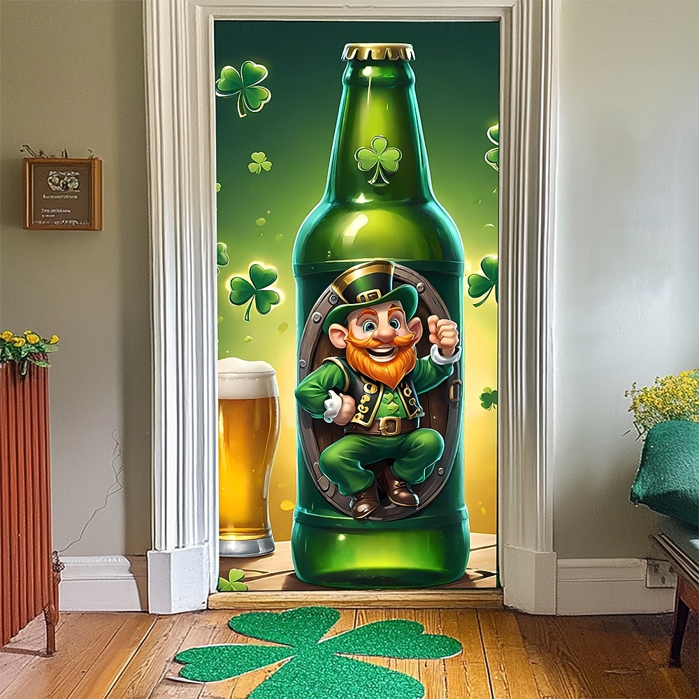 Ημέρα St. Patrick Αφίσες Κάλυμμα πόρτας Πανό εξωτερικού χώρου Πράσινο καπέλο Τριφύλλι χαριτωμένο στυλ 3D Πάρτι Κοιτώνας Δωμάτιο Εφήβων Κοιτώνας Κολλεγίου Υπνοδωμάτιο Guys Man Cave Frat Φόντα λήψης 2026 - $17.99 –P6