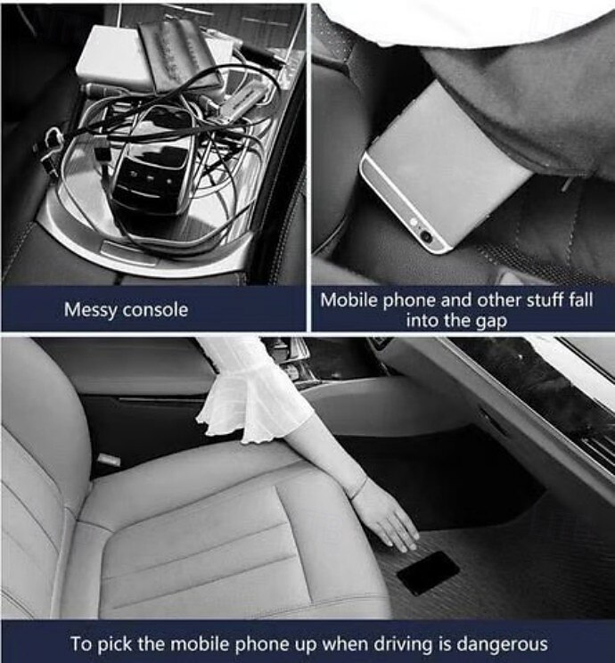 2-pack multifunktionell bilsätesorganisatör i läder, utfyllnadsorganisatör för bilsäten med mugghållare &förvaringsfack/väska – passar framsätet, rymmer telefon, glasögon, nycklar, julklappar till 2026 - $21.99 –P6