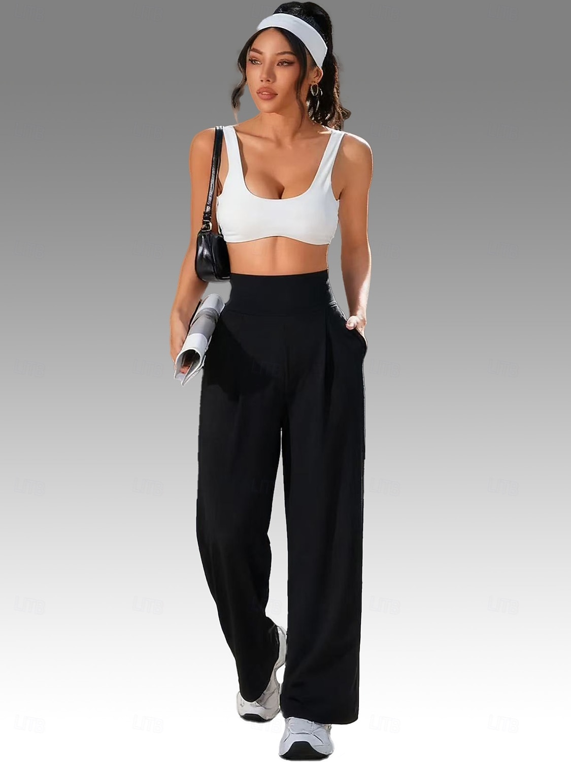 Pentru femei Mărime EU / US Activ Picior Larg Pantaloni Stilat Casual / Sport Lungime totală Talie ÎnaltăPantsHalloween Crăciun Ziua Îndrăgostiților Mată Buzunar Talie elastică Picior Larg Întindere 2026 - $26.99 –P1