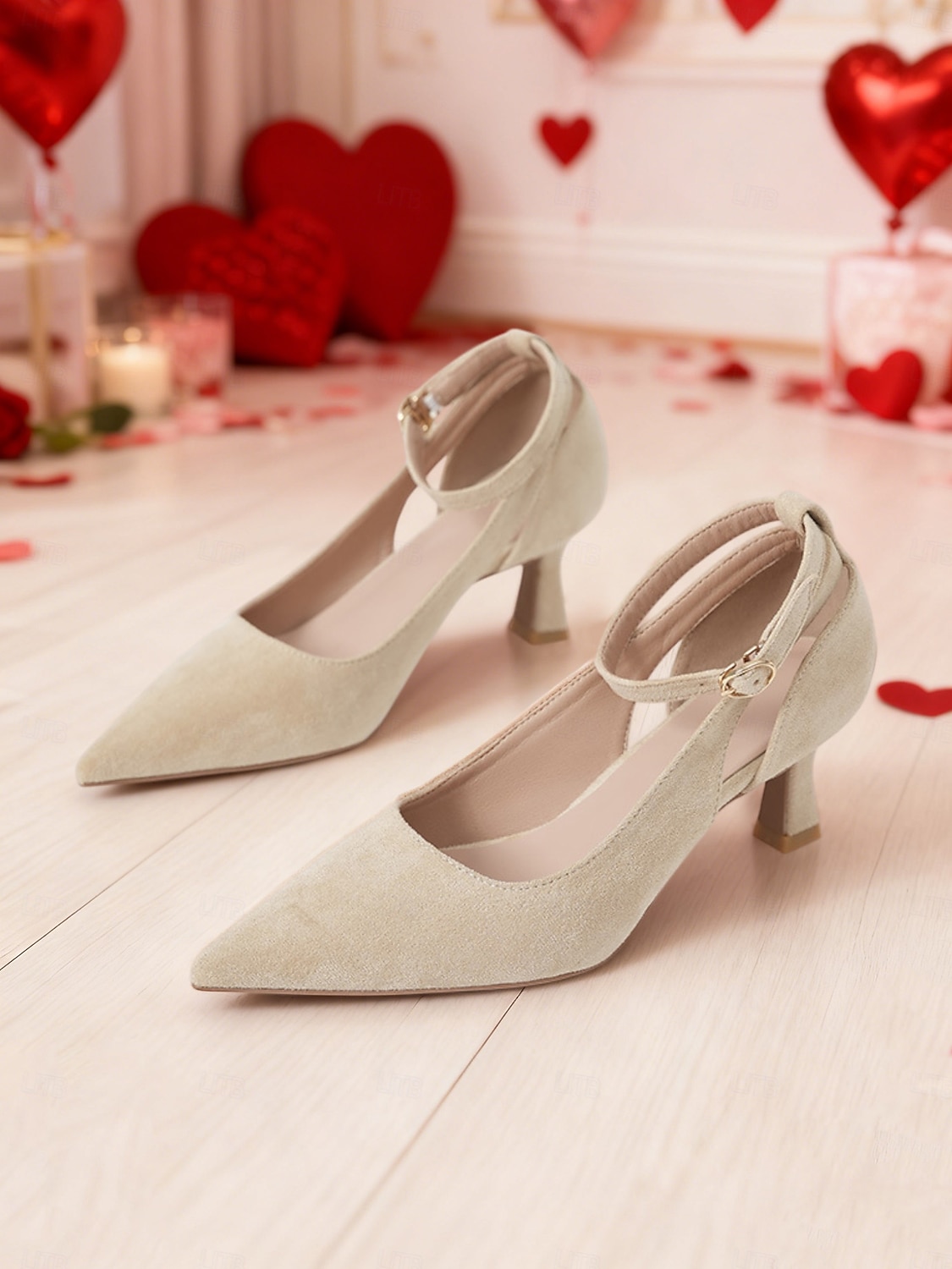 décolleté da donna con tacco a gattino e cinturino alla caviglia rosa – romantiche scarpe eleganti con punta a punta, dolce stile San Valentino per appuntamenti, feste e occasioni speciali del 2026 a $46.99 –P4