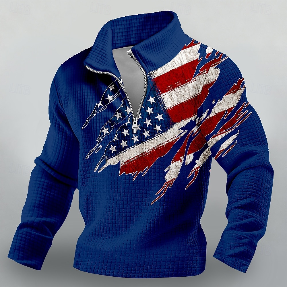 4. Juli 2026 250. Gedenktag Herren Designer US Flagge Hoodie Sweatshirt Freizeit Outdoor Alltag 2026 - $33.99 –P2