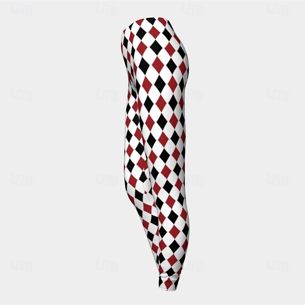 Cologne Carnival Pants Leggings Clown Jester Diamond Pattern Cosplay Adults' Women's Carnival Mardi Gras Casual Party Dress Up 2026 - $30.99 –P5