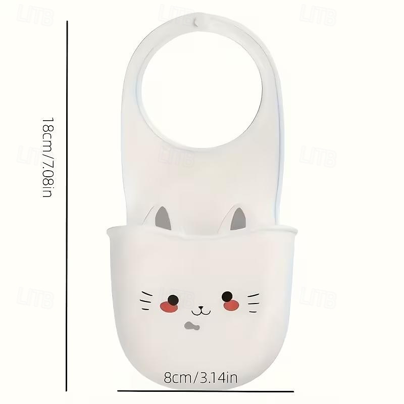 2 kpl söpö kissa silikoninen hanateline tyhjennysreiällä tilaa säästävä säilytysteline sienille, siveltimille kylpyhuoneessa ja keittiön lavuaarissa, kestävä koristeellinen järjestäjä 2026 - $9.99 –P3