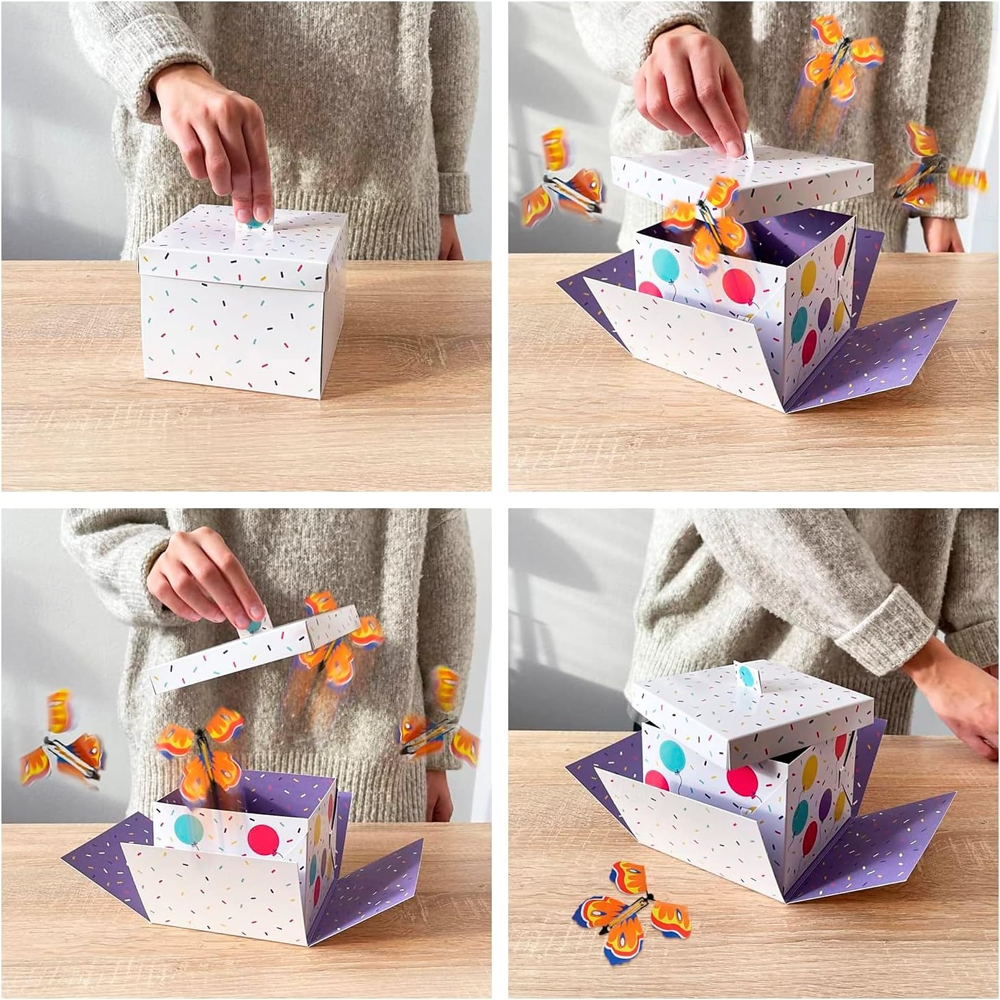 Butterfly Explosion Gift Box, Flying Butterfly Surprise Box for Birthday, Wedding, Anniversaries, Christmas 2026 - $13.99 –P14