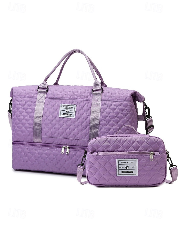 Σετ γυναικείων τσαντών duffel από πολυεστέρα, πολλά χρώματα, κομψό σχέδιο, ιδανικό για ταξίδια το Σαββατοκύριακο και γυμναστήριο 2026 - $34.99 –P13