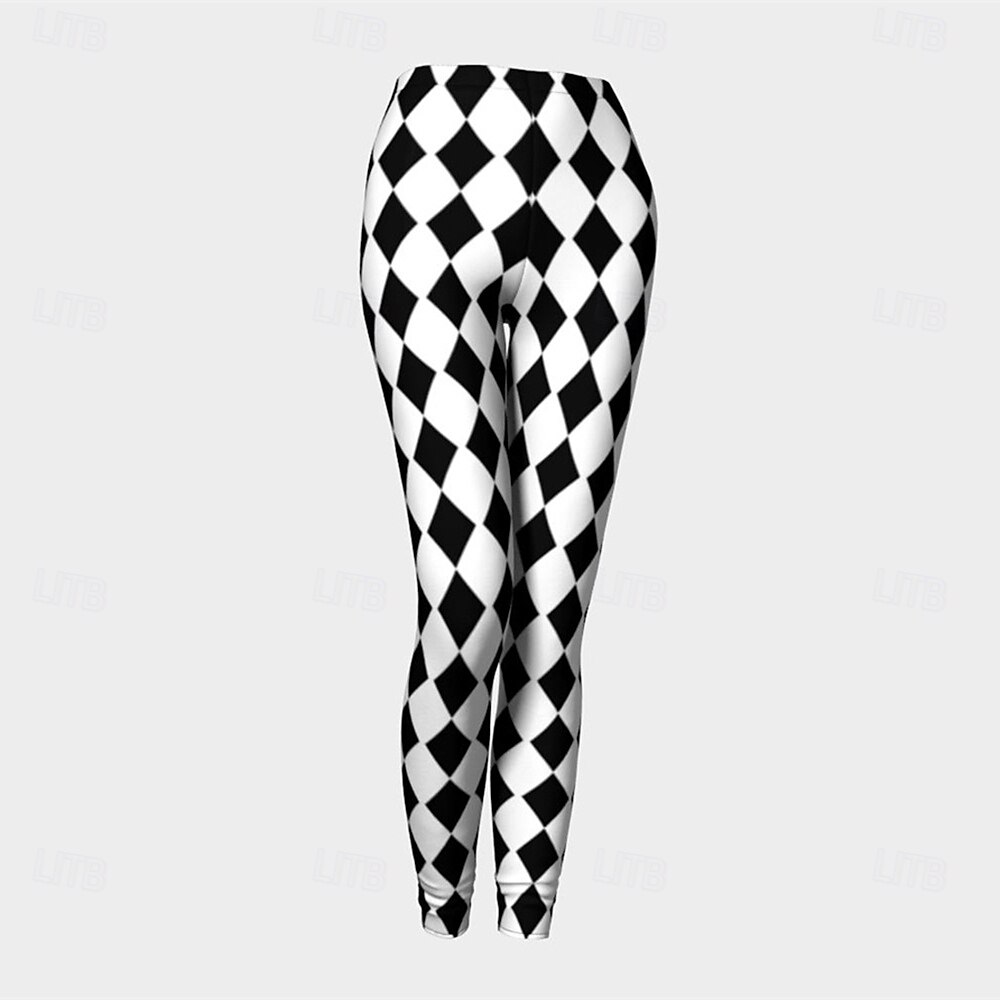 Cologne Carnival Pants Leggings Clown Jester Diamond Pattern Cosplay Adults' Women's Carnival Mardi Gras Casual Party Dress Up 2026 - $30.99 –P2
