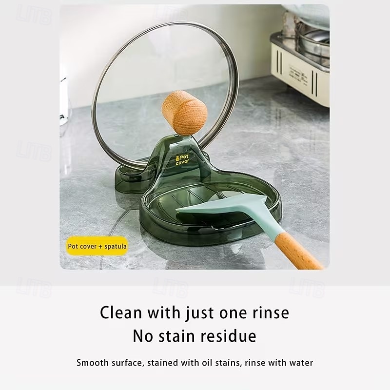 Confezione da 2 porta spatole da cucina multifunzione con supporto per coperchio per fornelli, porta mestoli per evitare che l'acqua goccioli per accessori da cucina del 2026 a $13.99 –P6