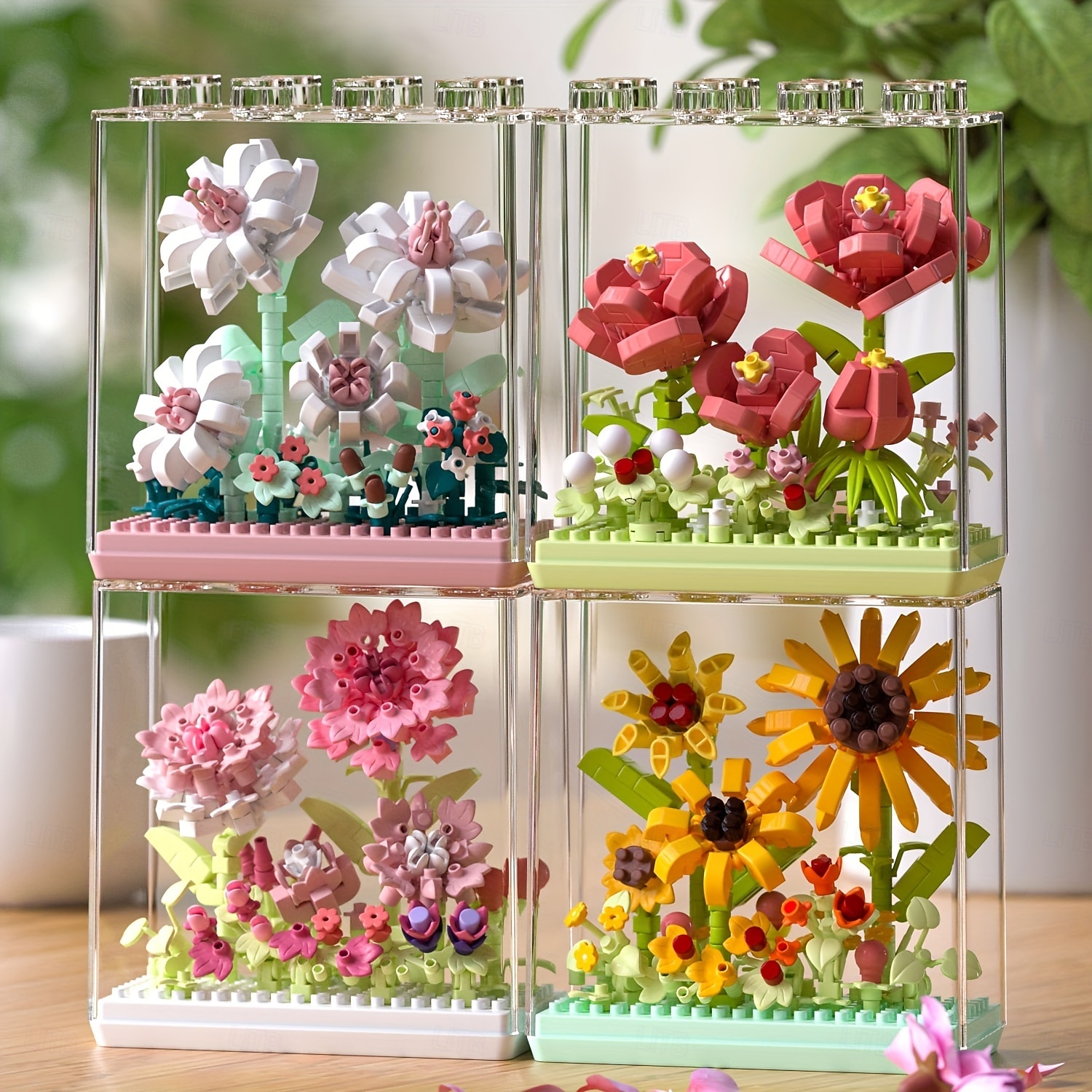 Jeu de construction de fleurs en 4D à monter soi-même, collection de mini-briques florales colorées, kit de construction en plastique ABS sur le thème du jardin, cadeau créatif pour les enfants de 8 de 2026 ? $9.99 –P1