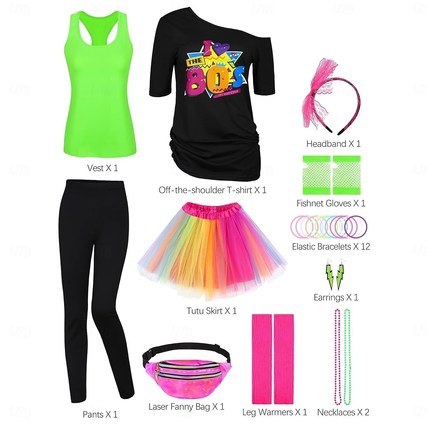 Outfits Tutu Hemd Schijf Jaren '80 Volwassenen Dames Maskerade Feesten & Uitgaan Prideparade Trots maand Aankleden 2026 - $64.99 –P3