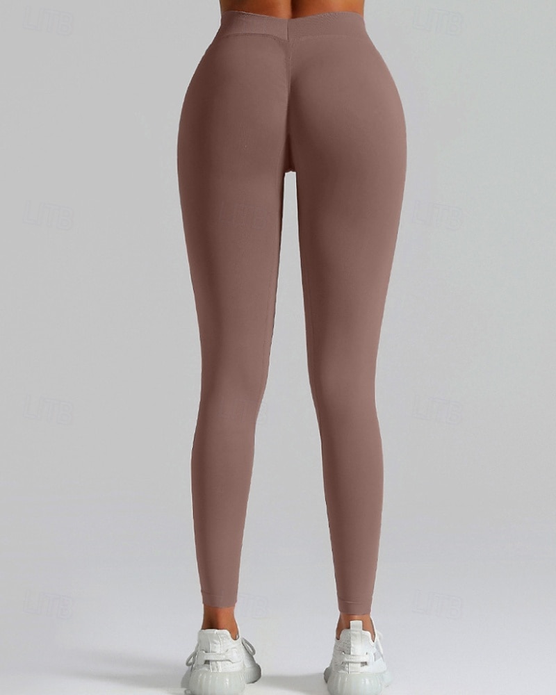 Per donna Chinos Leggings Streetwear Casual Athleisure Lunghezza intera Vita media Semplice Elastico in vita Traspirante Elasticizzato Quotidiano All'aperto Vacanza Viola Nero Blu reale Fuschia del 2026 a $17.99 –P20