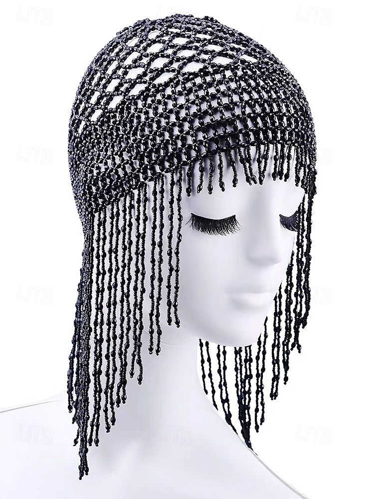 Dames Mardi Gras Beade Hoofddoek met Plastic Kralen Meerdere Kleuren Elegante Ontwerp Perfect voor Carnaval  Masker Bals 2026 - $19.99 –P10