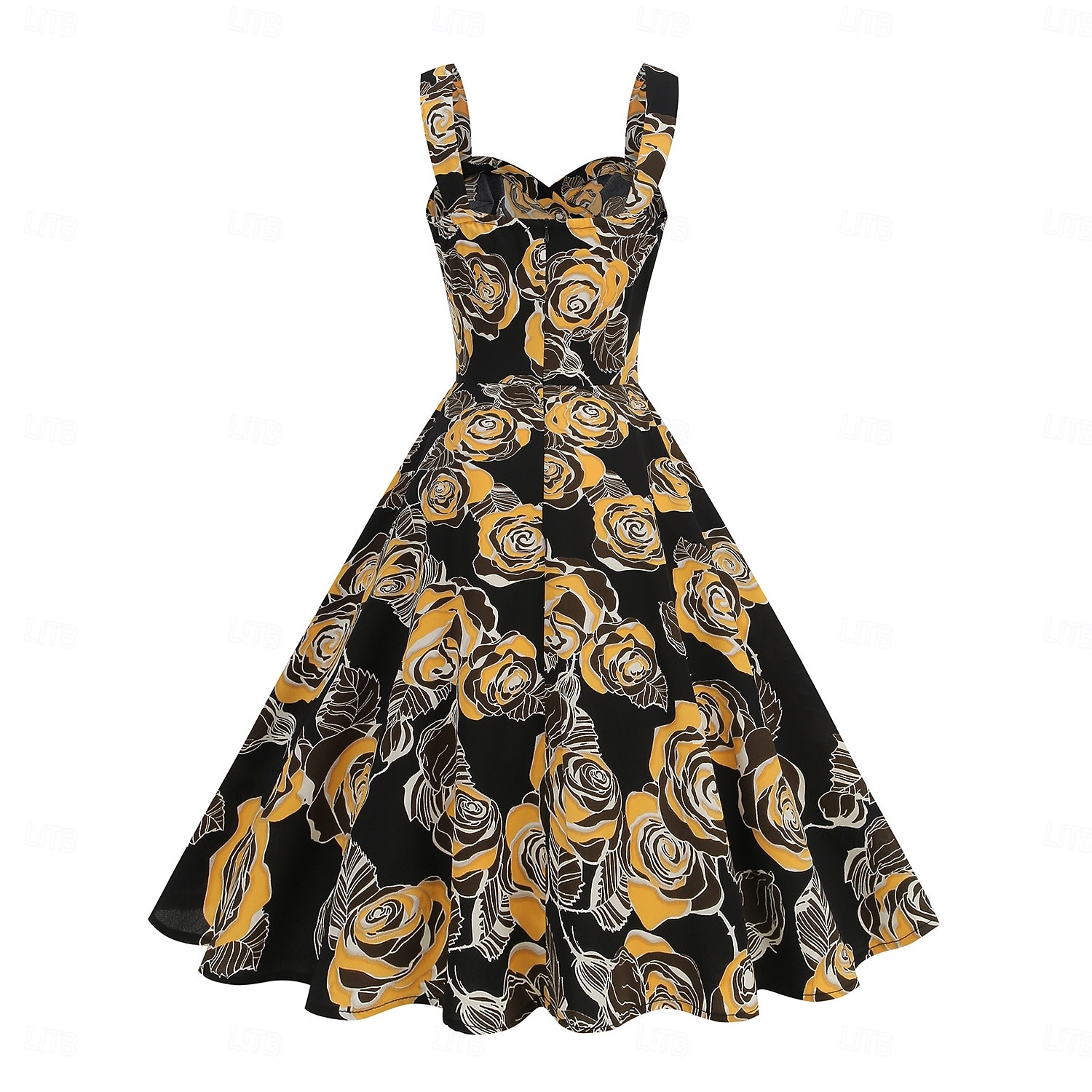 Anni 1950 Retrò Vintage Midi Abito Swing Vestito Svasato Senza maniche Aderente & Svasato Costume Per donna Carnevale San Valentino Casuale Ritorno a casa Festa a tema retrò Adulti Vestito Primavera del 2026 a $49.99 –P3