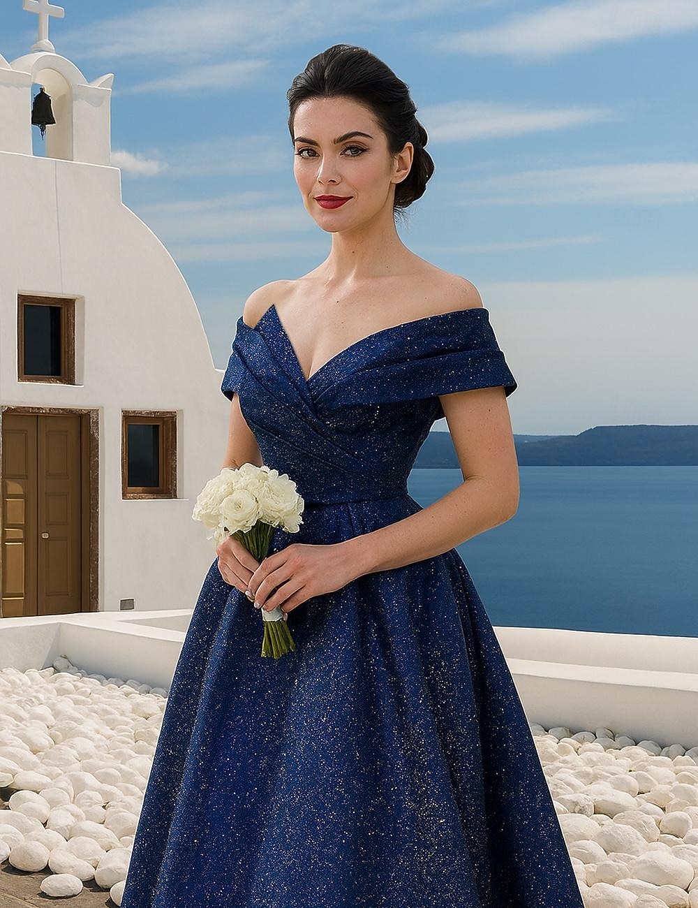 A-Line Floor Length Formal Dresses Evening Gown Quinceanera Dresses Elegant Party Sleeveless Off Shoulder Evening Party Wedding with Glitter Sequin Slit 2026 - $103.99 –P3