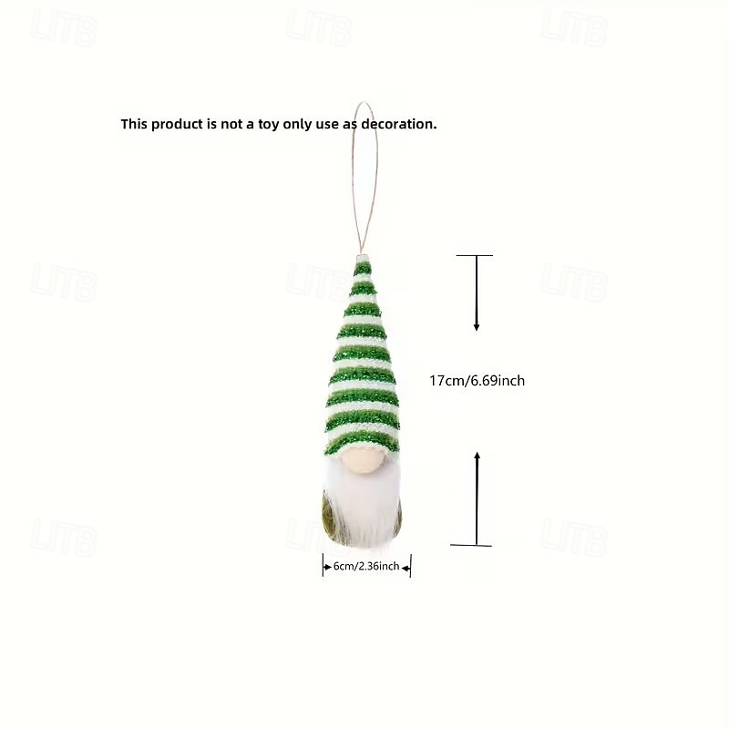 4/8 piezas de decoraciones colgantes de gnomos del Día de San Patricio: decoración festiva de primavera irlandesa para interiores con hojas verdes, fieltro y poliéster, no requiere energía, perfecta 2026 - $32.04 –P4