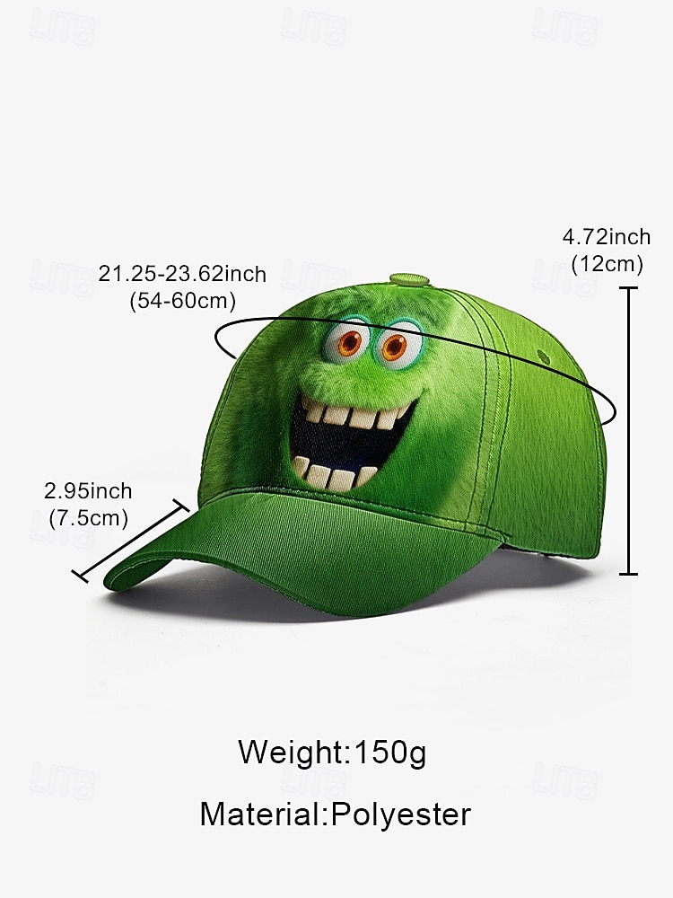 Leuke baseballpet voor heren, verkrijgbaar in meerdere kleuren, met speelse monstergezichten voor casual en dagelijks gebruik 2026 - $14.99 –P10