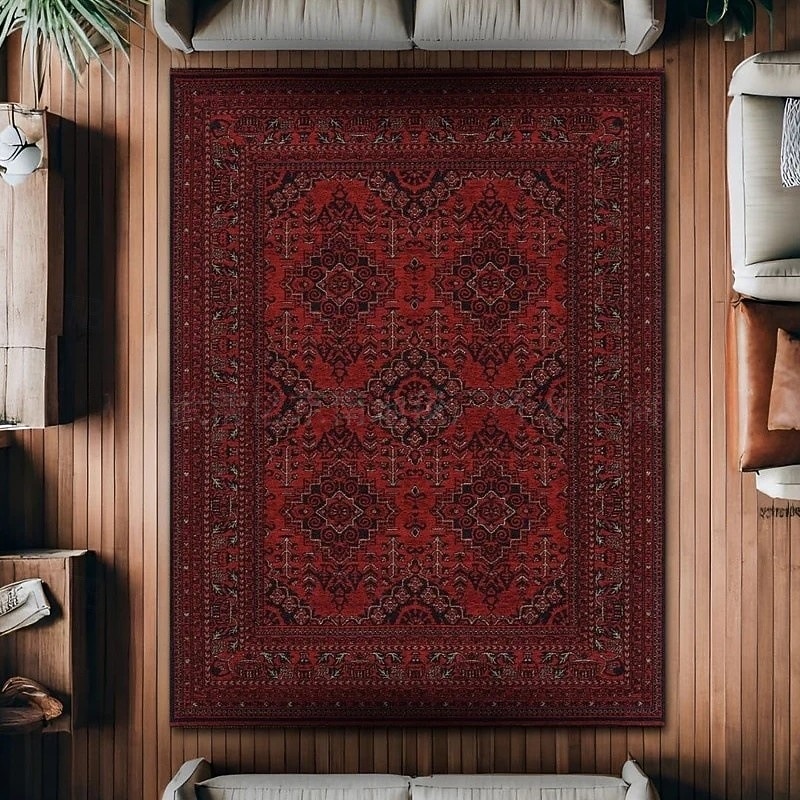 Vintage persisk matta, fläckbeständig och lätt att rengöra, etnisk soffpläd, halkfri sängmatta i sovrummet, slitstark och elegant golvdekor i vardagsrummet 2026 - $3.99 –P6